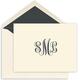 Script Monogram Folded Note Cards - Raised Ink Image 4 of 4